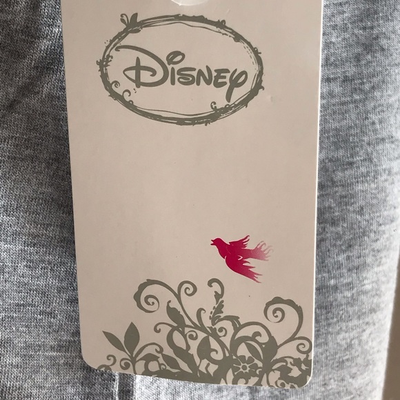 Disney Mickey Mouse Gray Short Sleeve Fitted T-shirt Scoop Neck Women sz Large - Picture 7 of 16